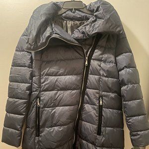 Tahari womens Heavy Weight Asymmetrical Puffer Coat